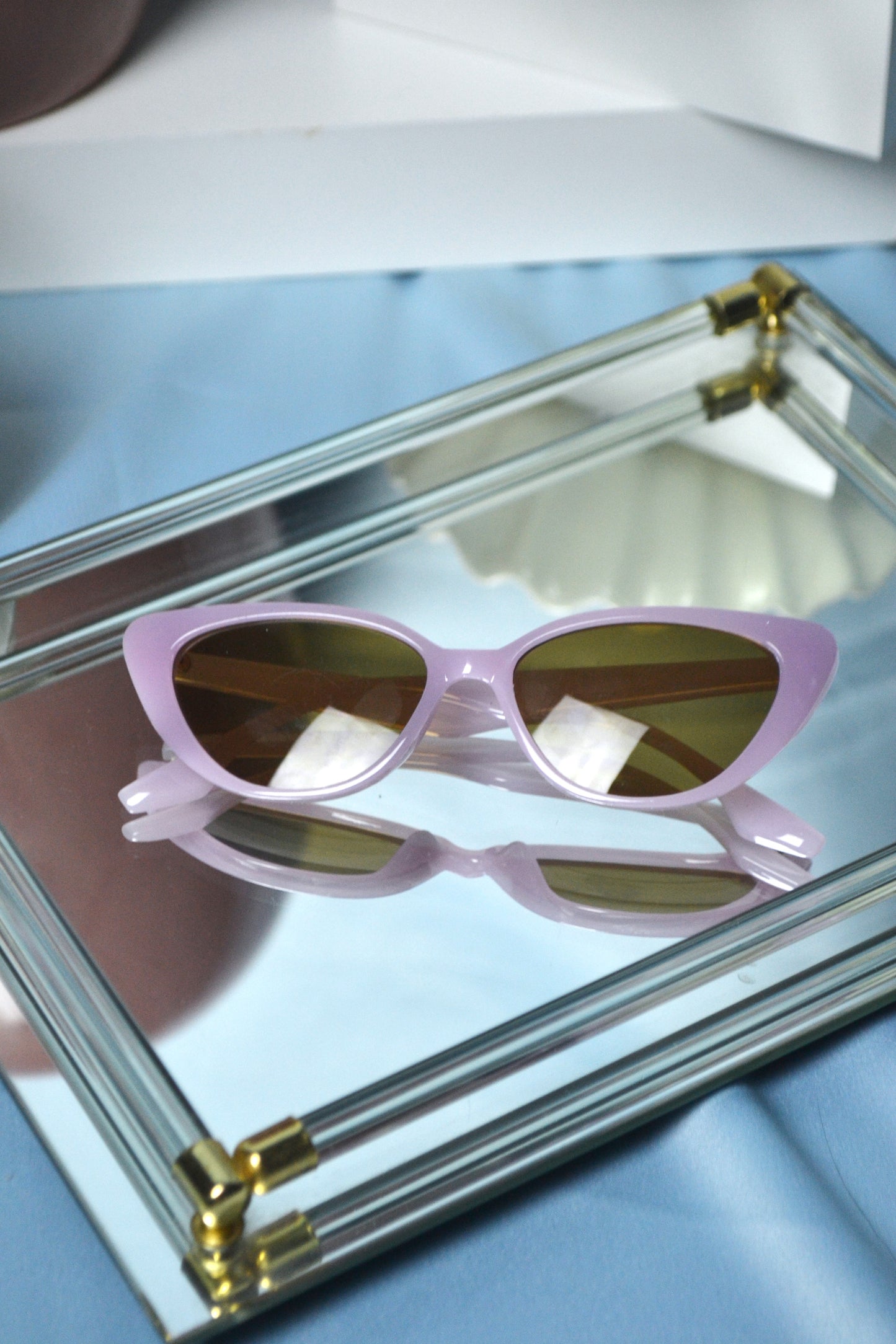 Pastel Lavender Cat Eye Sunglasses