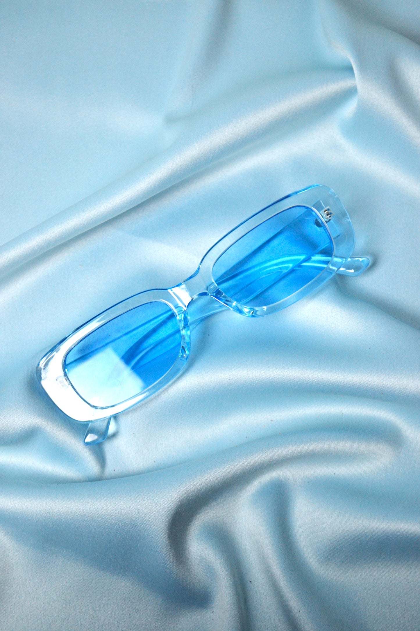 Pastel Light Blue Square Sunglasses