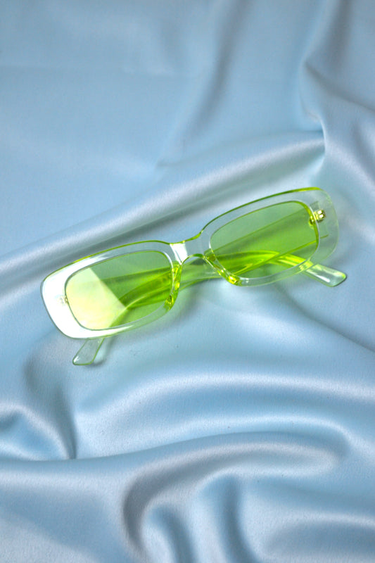 Lime Green Square Sunglasses