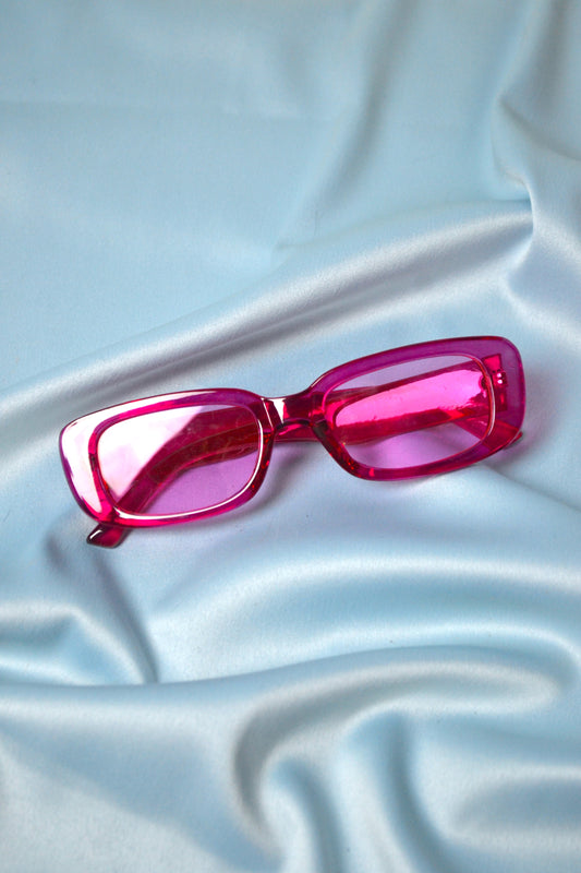 Hot Pink Square Sunglasses