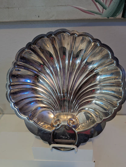 sterling silver seashell scalloped English mfg corp tray