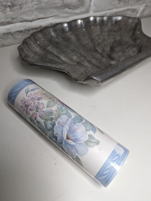 Vintage 80s Pastel blue floral wallpaper border unopened deadstock