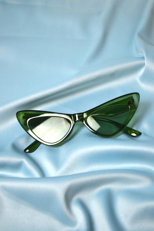 Olive Green Cat Eye Sunglasses