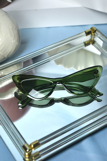 Olive Green Cat Eye Sunglasses