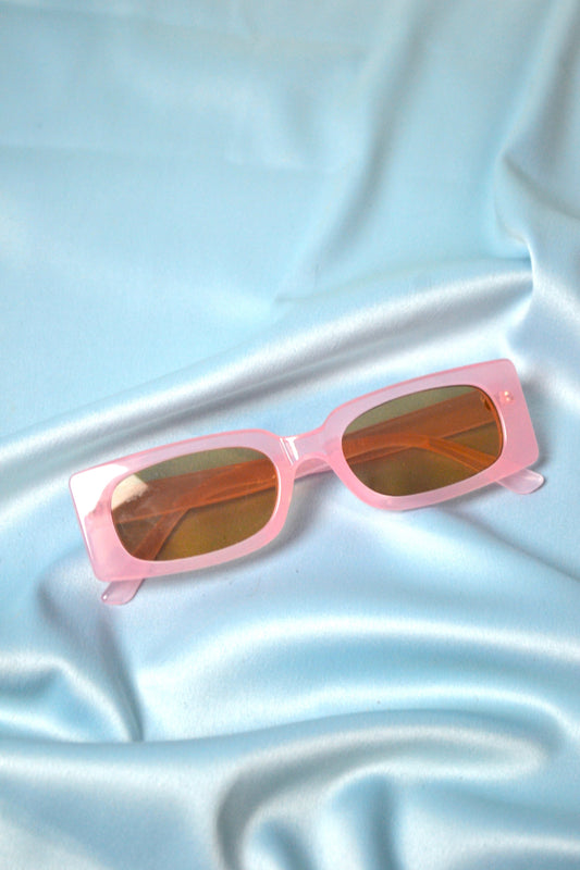 Pastel Pink Square Sunglasses